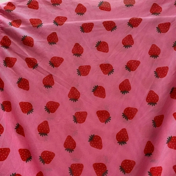Adorable Strawberry Crop Mesh Top - Picture 4 of 5